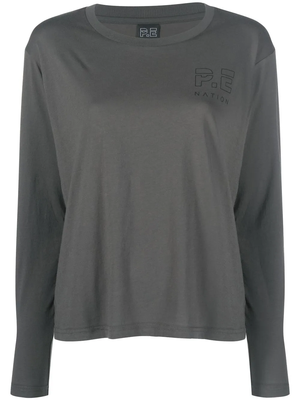 

P.E Nation long-sleeve organic cotton T-shirt - Grey