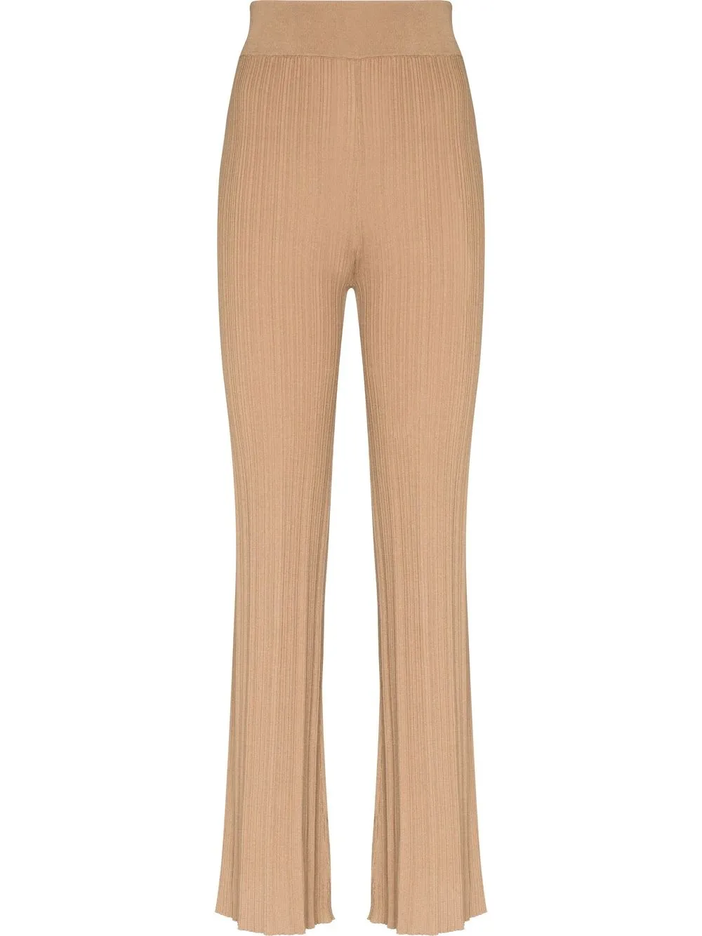 

St. Agni pleated knitted trousers - Neutrals