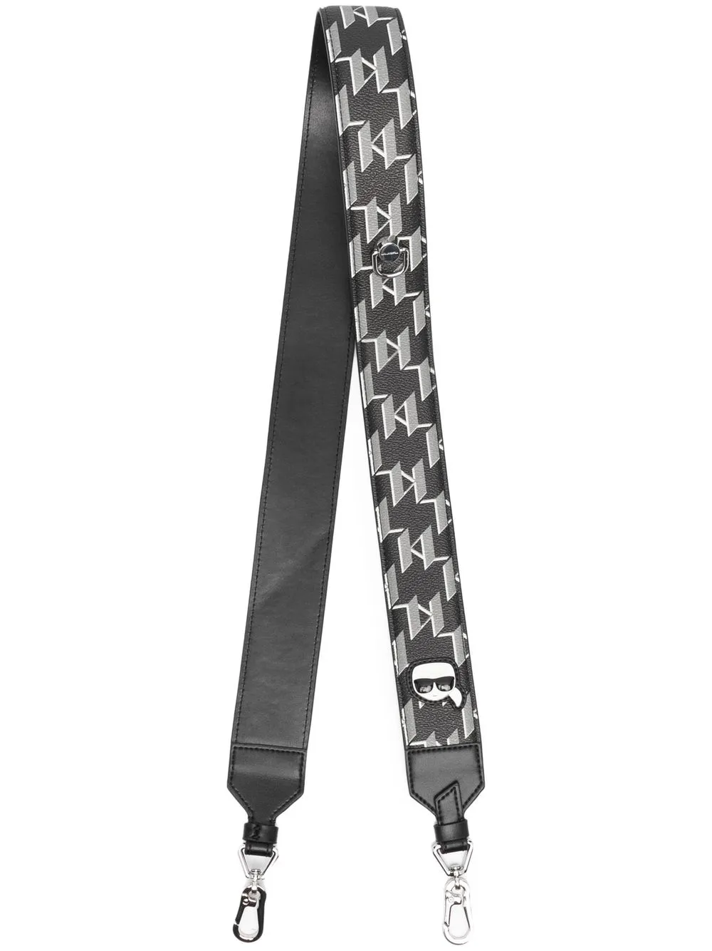 

Karl Lagerfeld Ikonik monogram long shouldstrap - Black