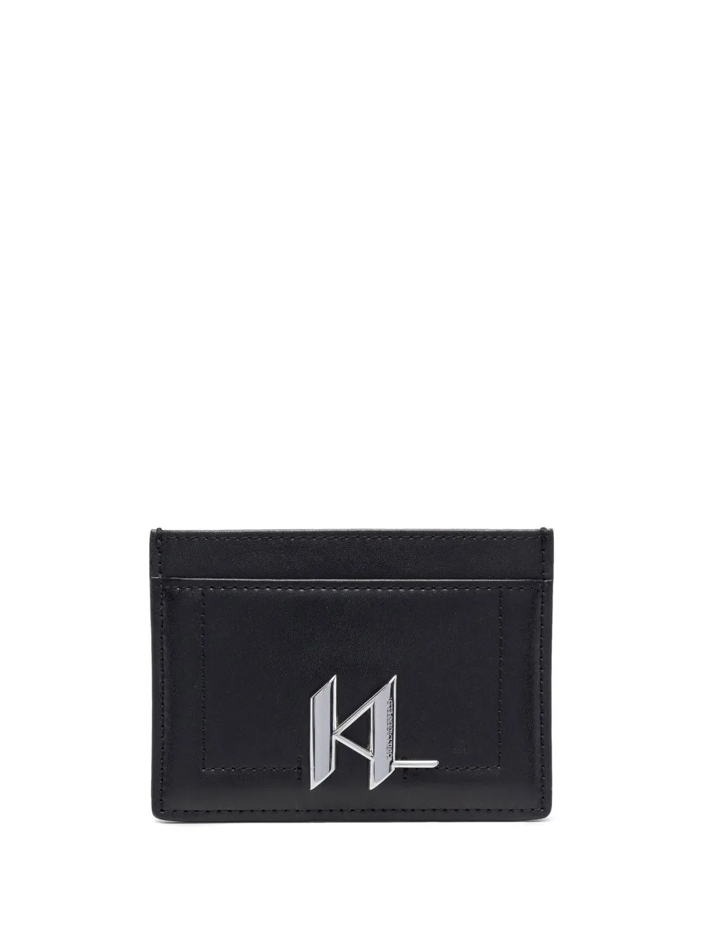 

Karl Lagerfeld K/Saddle logo-plaque wallet - Black