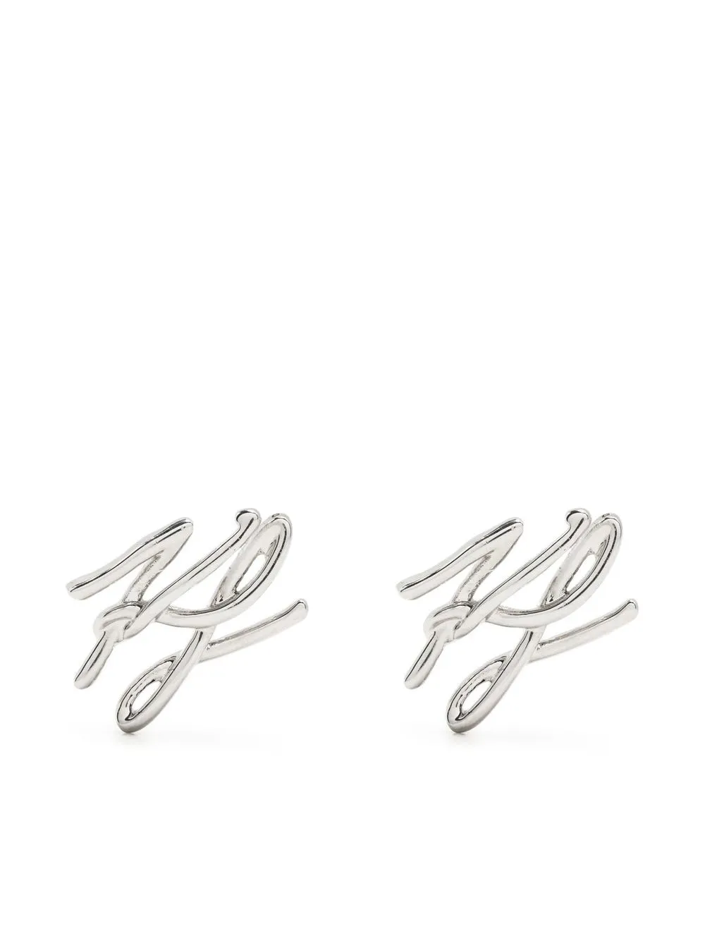 

Karl Lagerfeld K/Autograph letter stud earrings - Silver