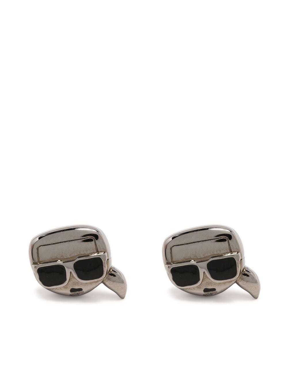 

Karl Lagerfeld aretes Ikonik Karl - Plateado