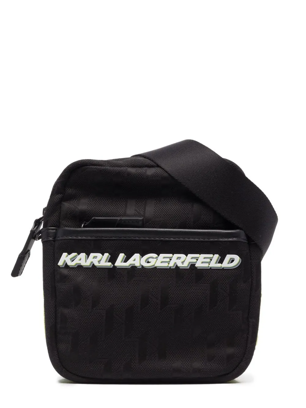 Karl Lagerfeld Logo Messenger Bag In Black ModeSens