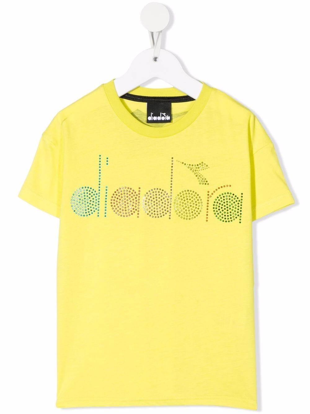 Diadora Junior yellow rhinestone-logo cotton T-Shirt for kids | 030116 ...