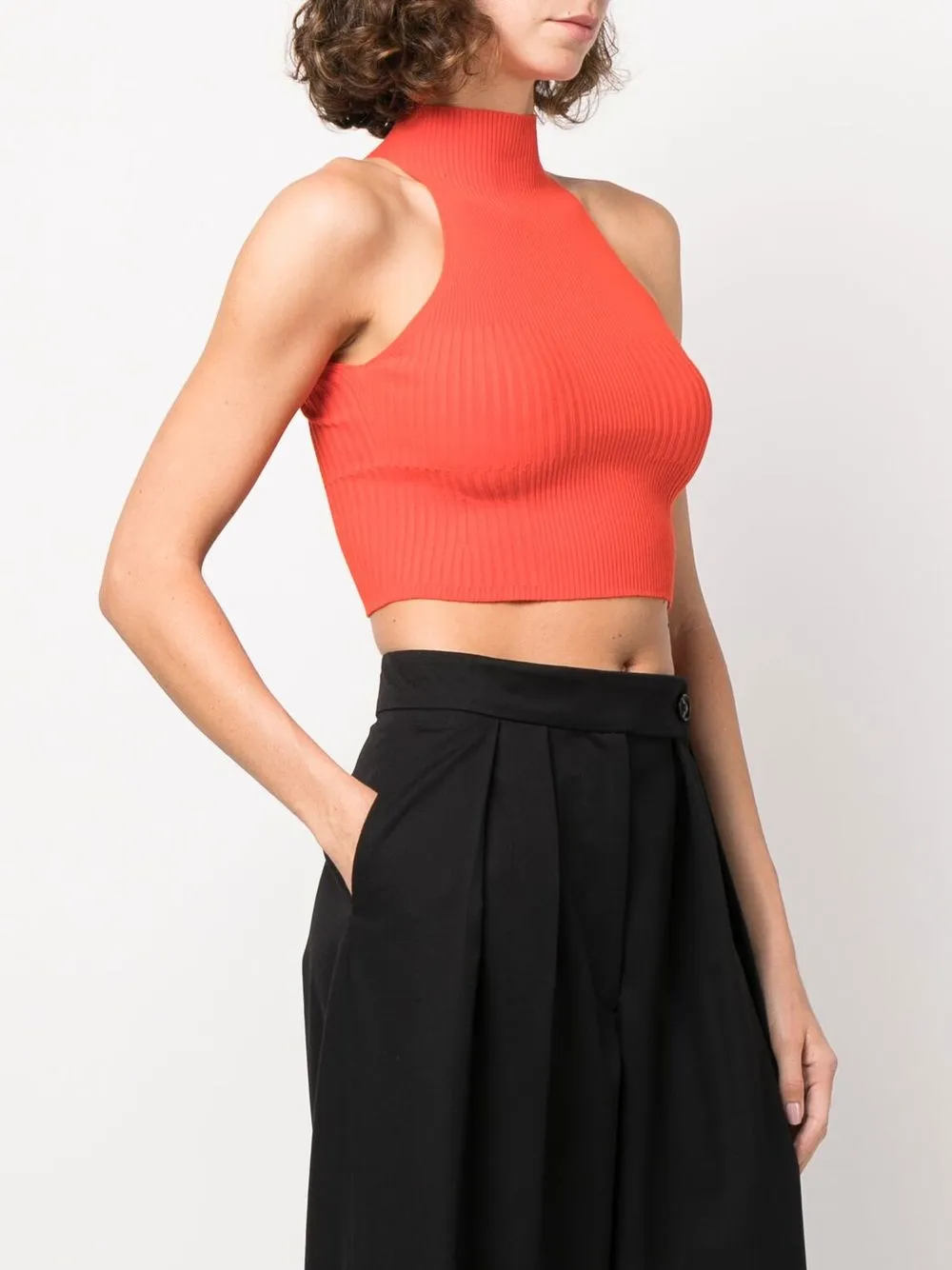 AERON Lulu Cropped highneck Top Farfetch