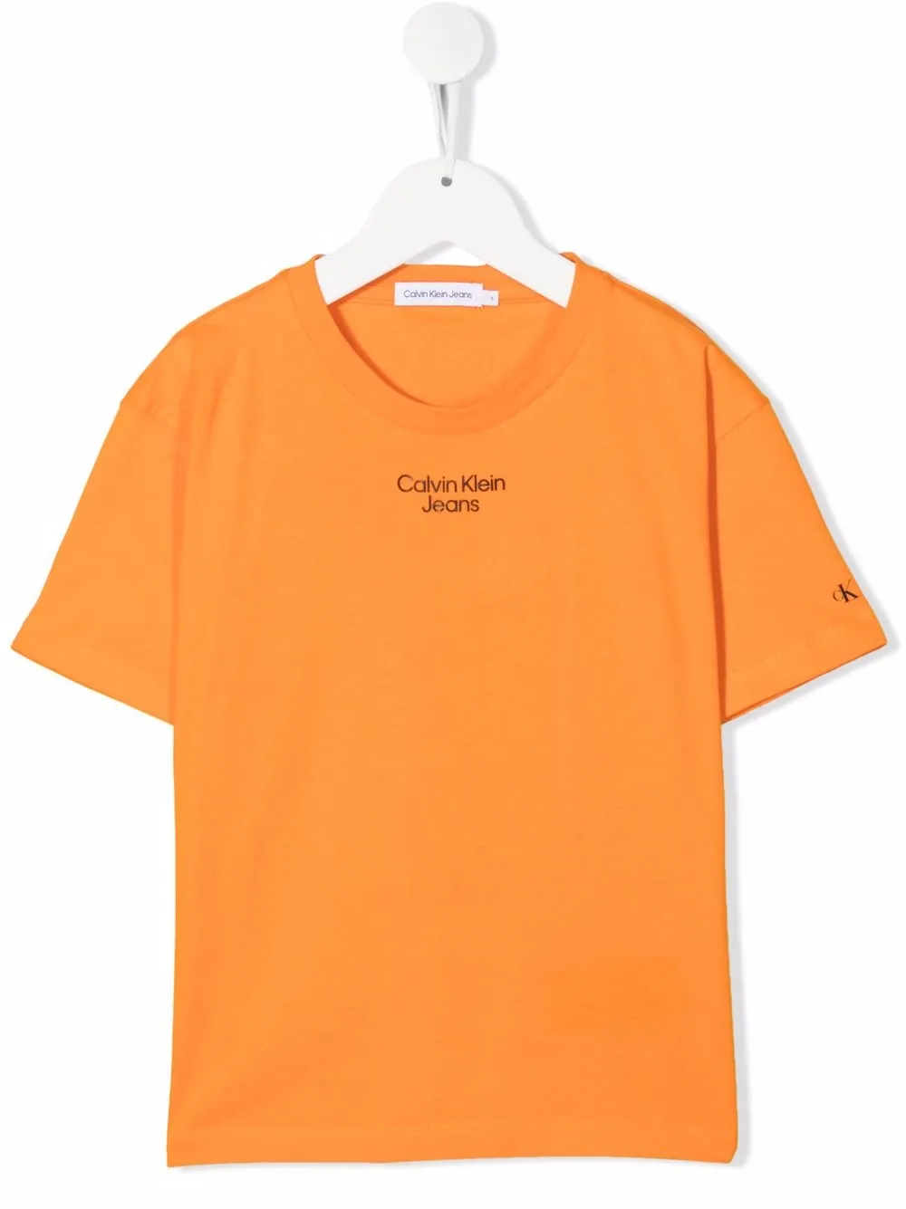 

Calvin Klein Kids logo-print cotton T-shirt - Orange