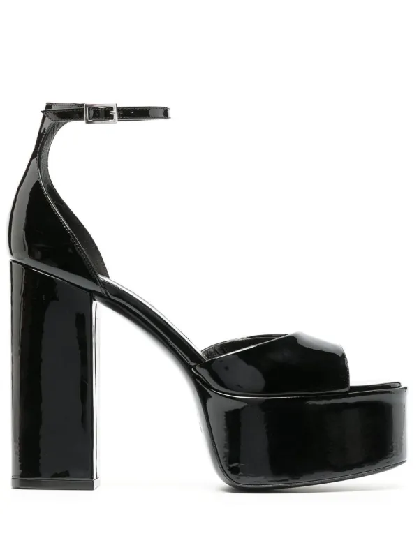 Paris Texas Patent Leather Sandals in Black