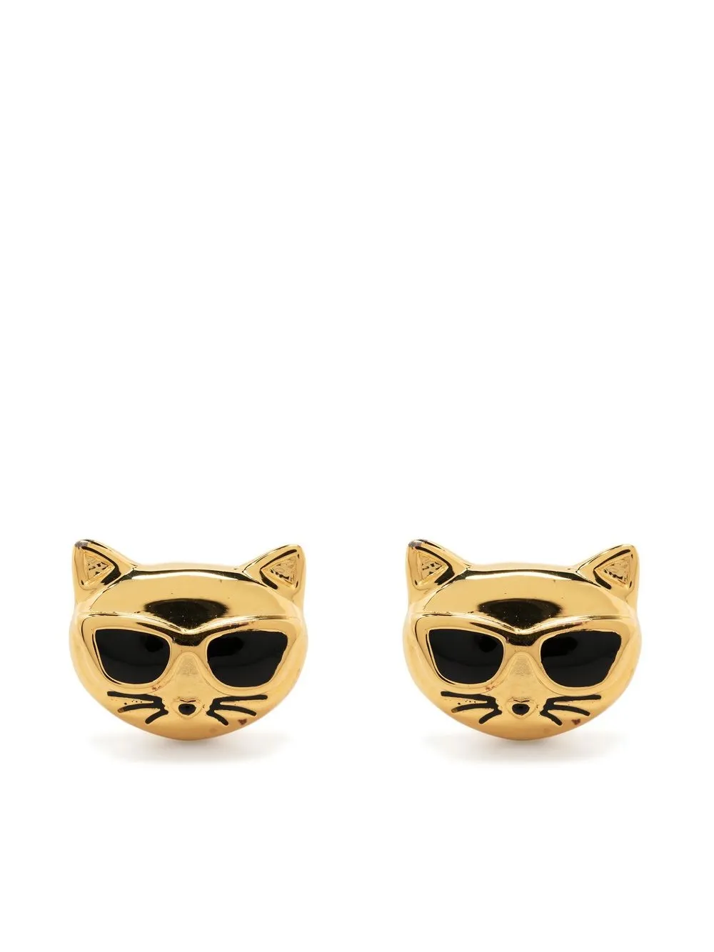 

Karl Lagerfeld Ikonik Choup stud earrings - Gold