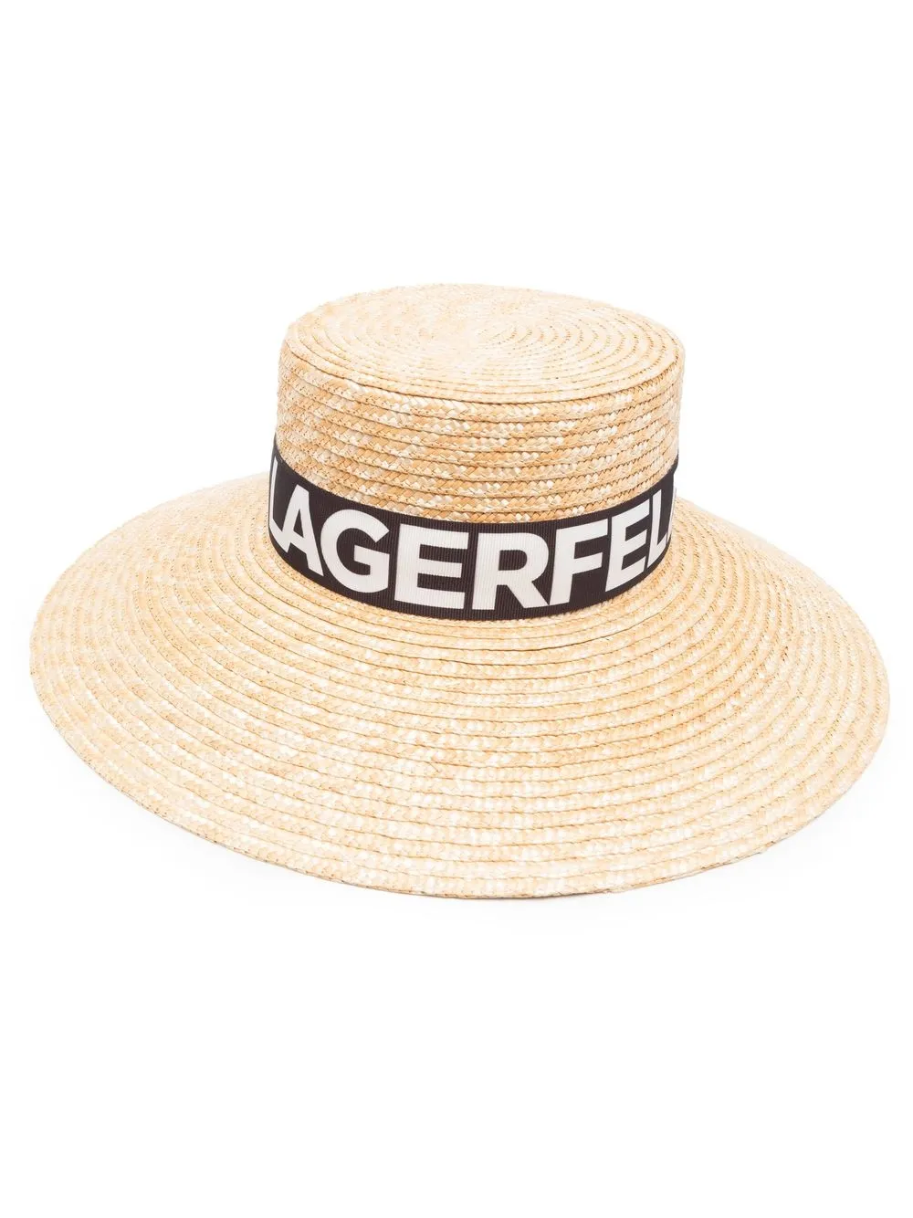 

Karl Lagerfeld sombrero de verano con banda del logo esencial - Neutro