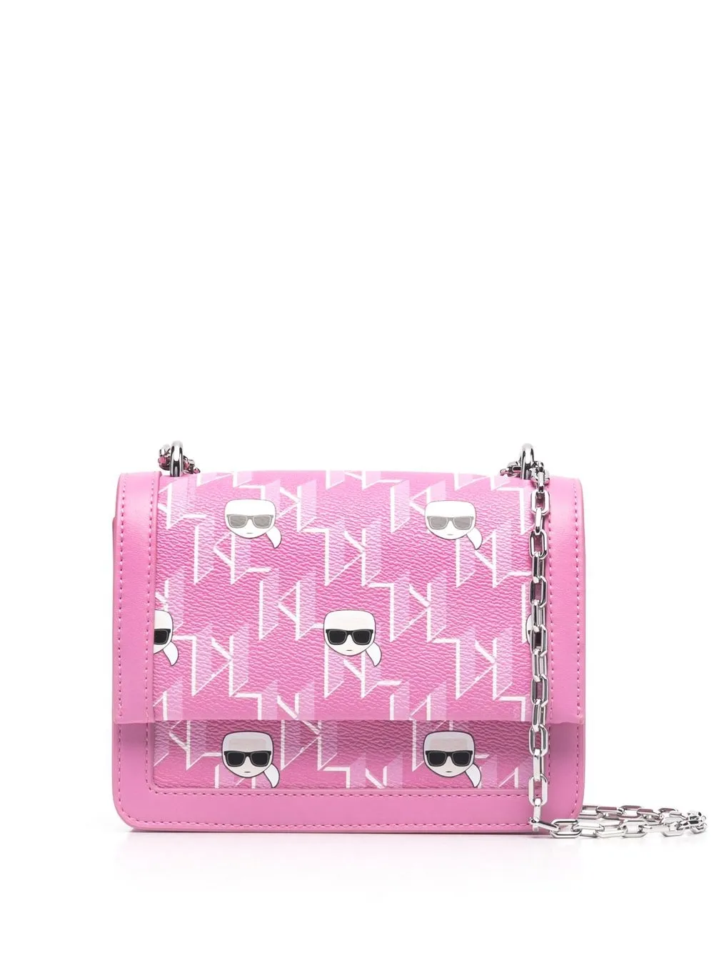 

Karl Lagerfeld bolsa crossbody con motivo K/Ikonik - Rosado