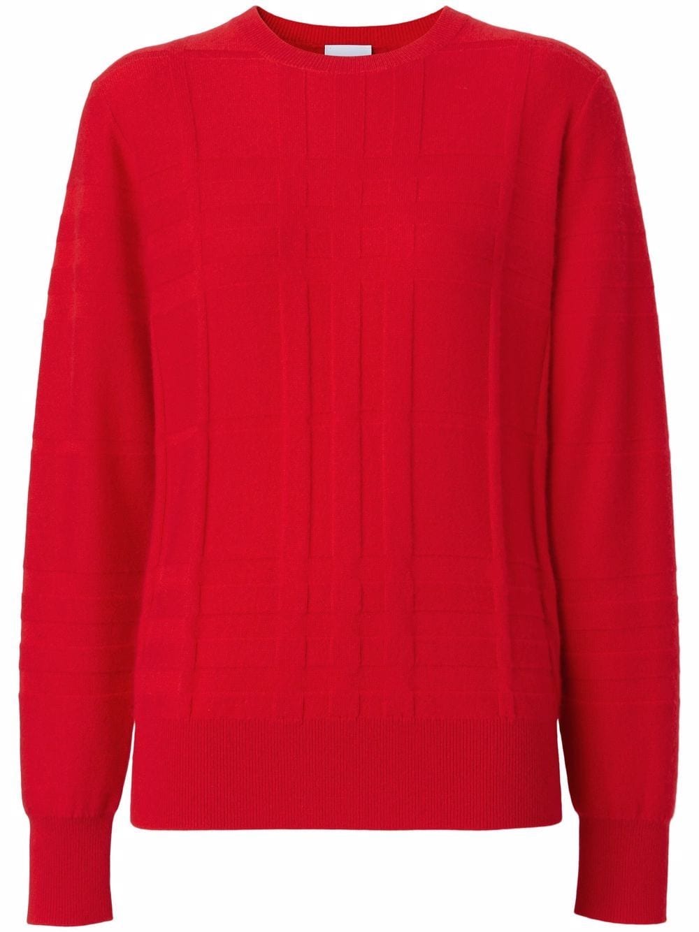 check knitted cashmere jumper