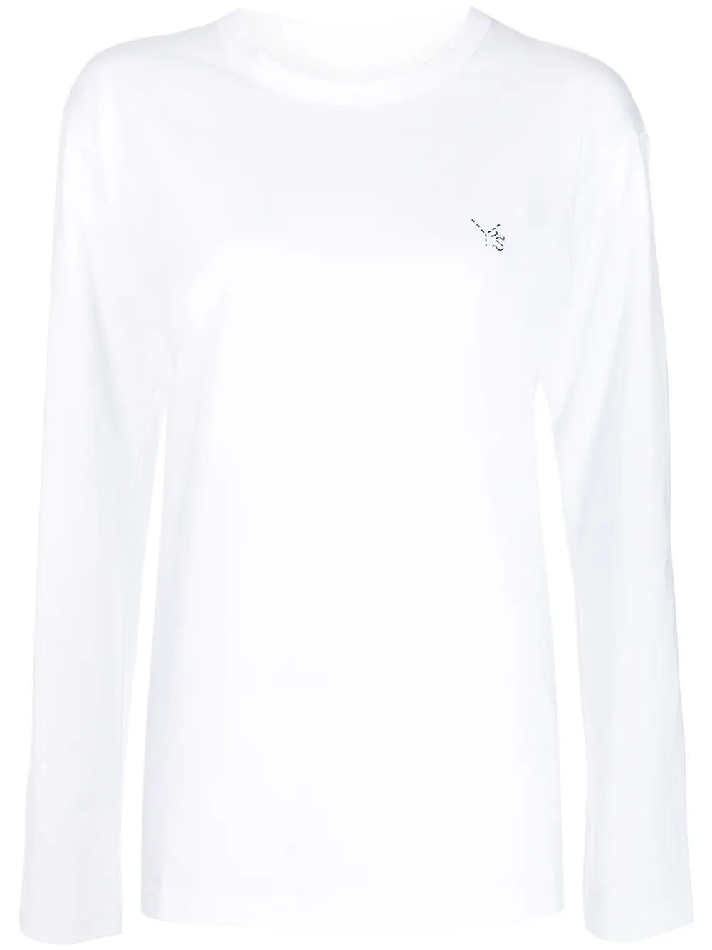 Y's playera manga larga con logo estampado - Blanco