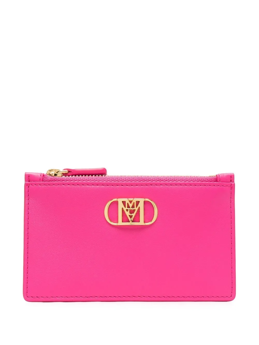 

MCM tarjetero con placa del logo - Rosado