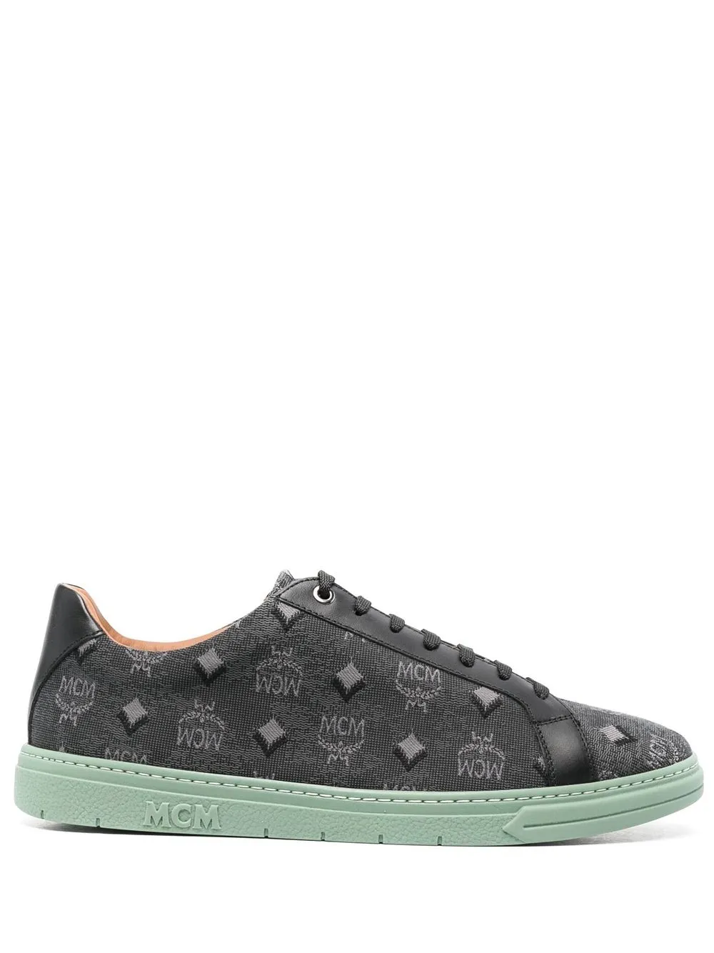 

MCM tenis Terrain con logo en jacquard - Gris