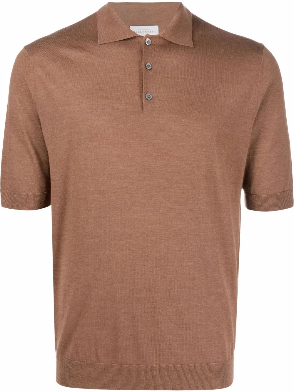 

Ballantyne wool short-sleeve polo shirt - Brown