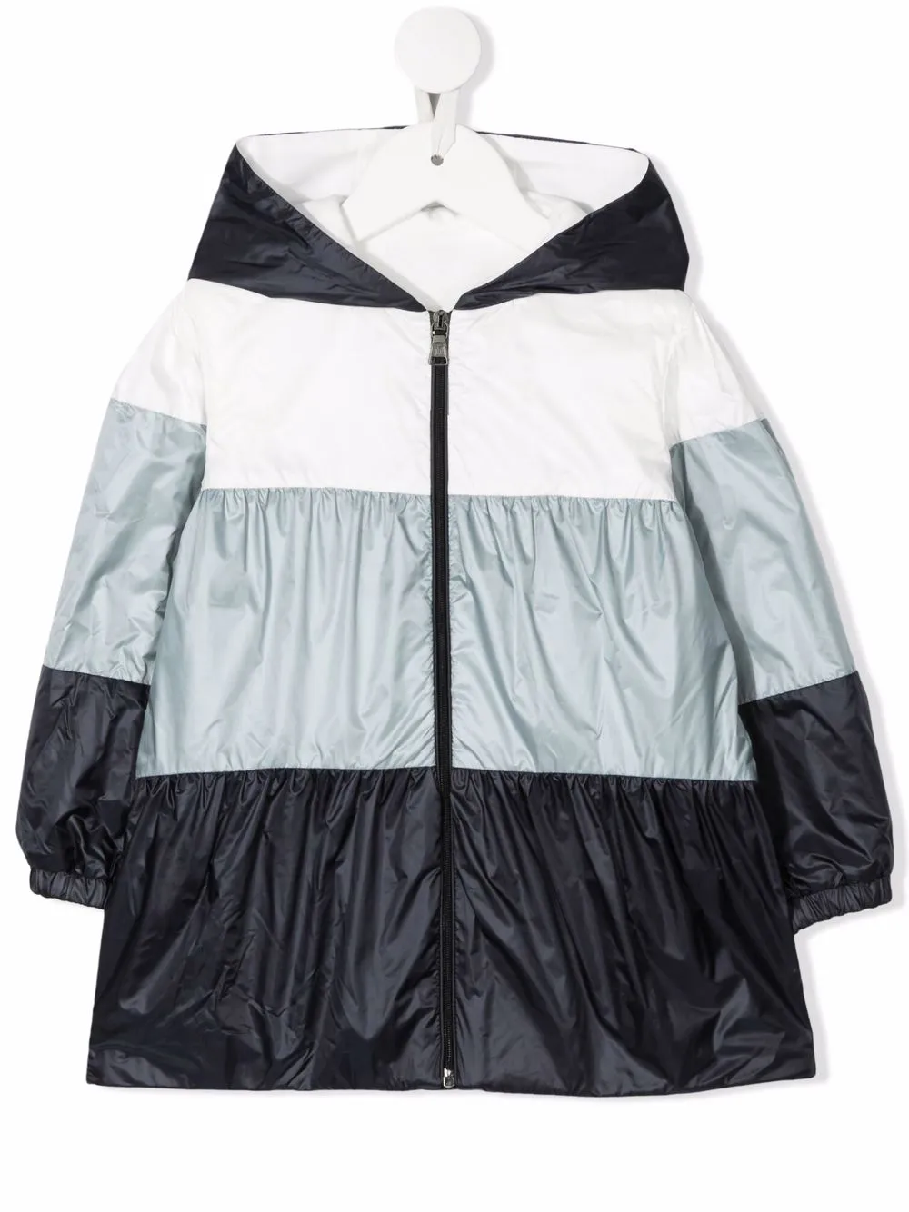 

Moncler Enfant impermeable con capucha y motivo de rayas - Azul