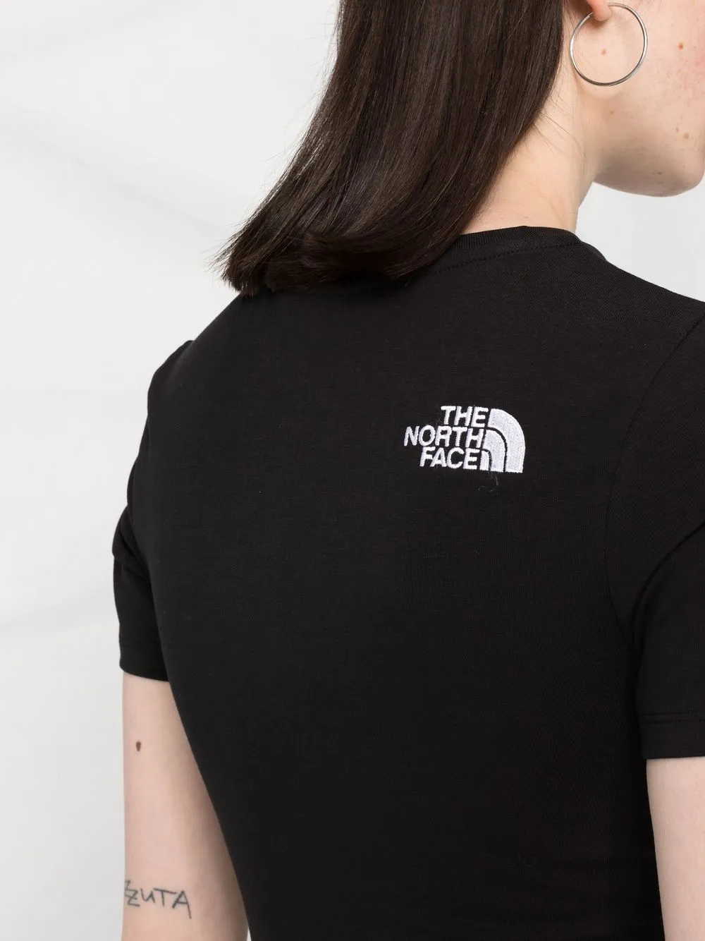 The North Face T-shirt met geborduurd logo Zwart