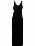 Saint Laurent cut-out silk dress - Black