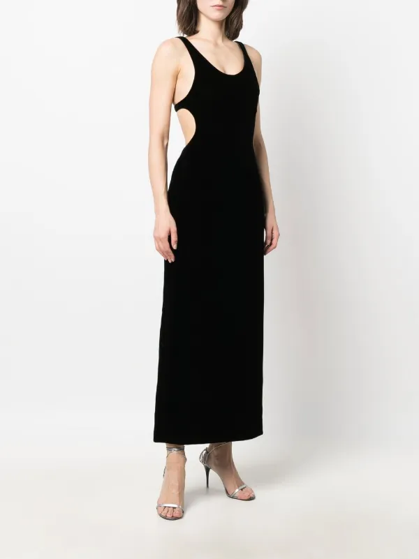 スカート Saint Laurent Cut-out midi dress Saint Laurent cut-out Midi Dress | Black | FARFETCH