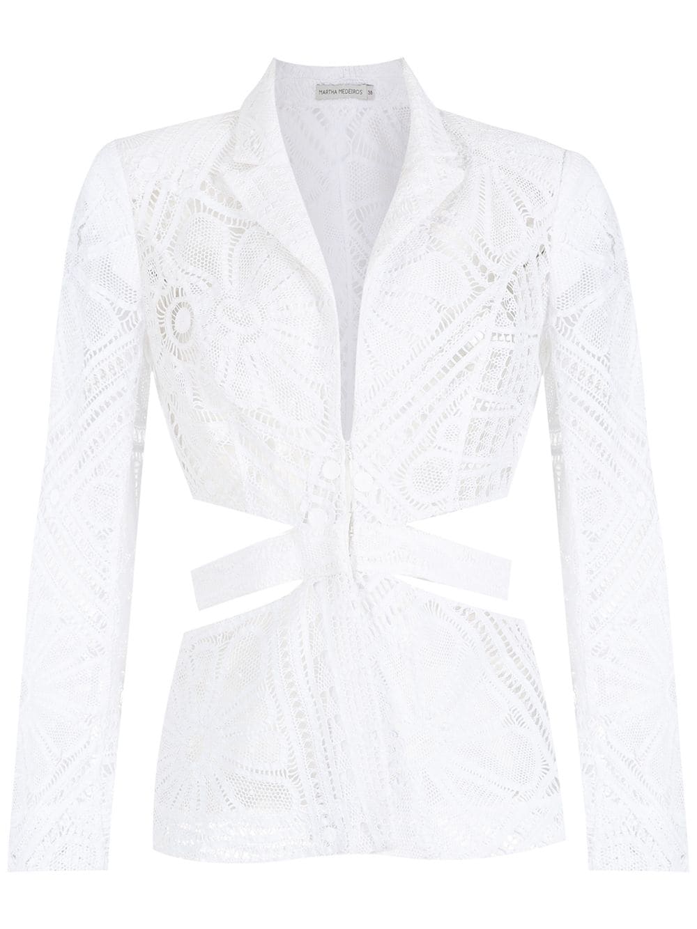 Martha Medeiros Marianne Cut-out Blazer In White