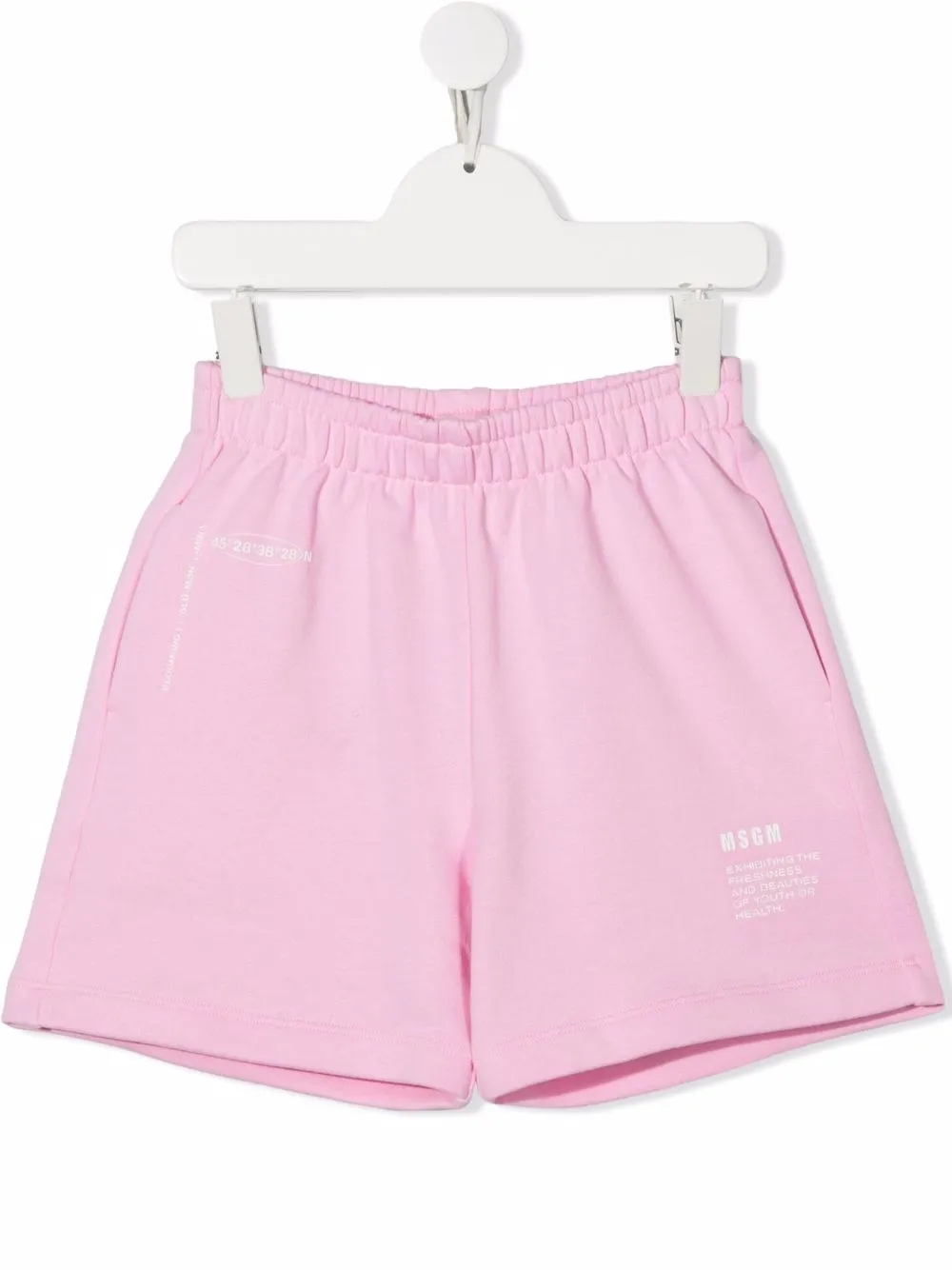 

MSGM Kids shorts con logo estampado - Rosado