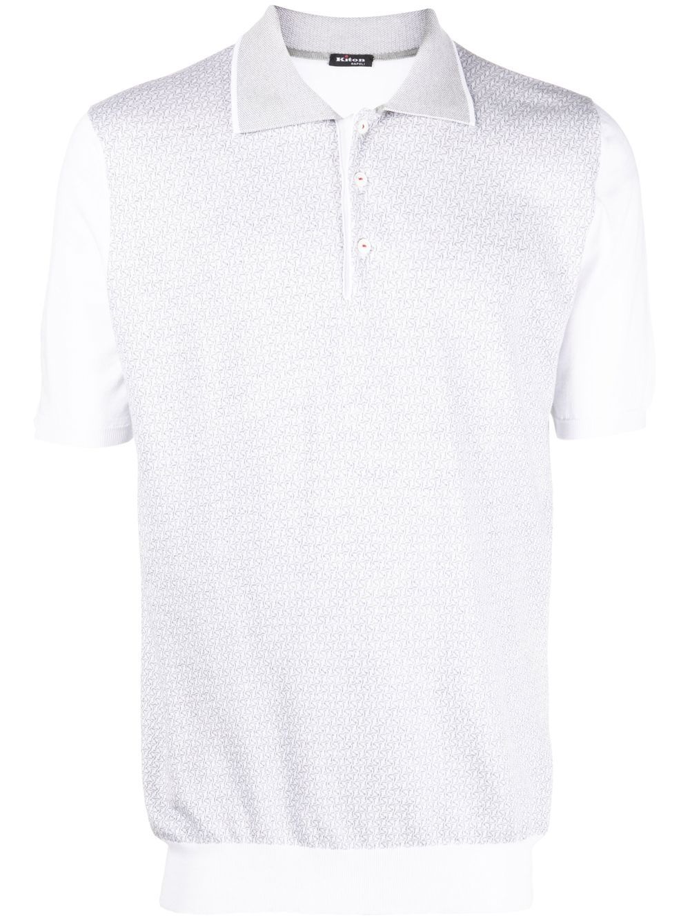 

Kiton short-sleeve knit polo shirt - White