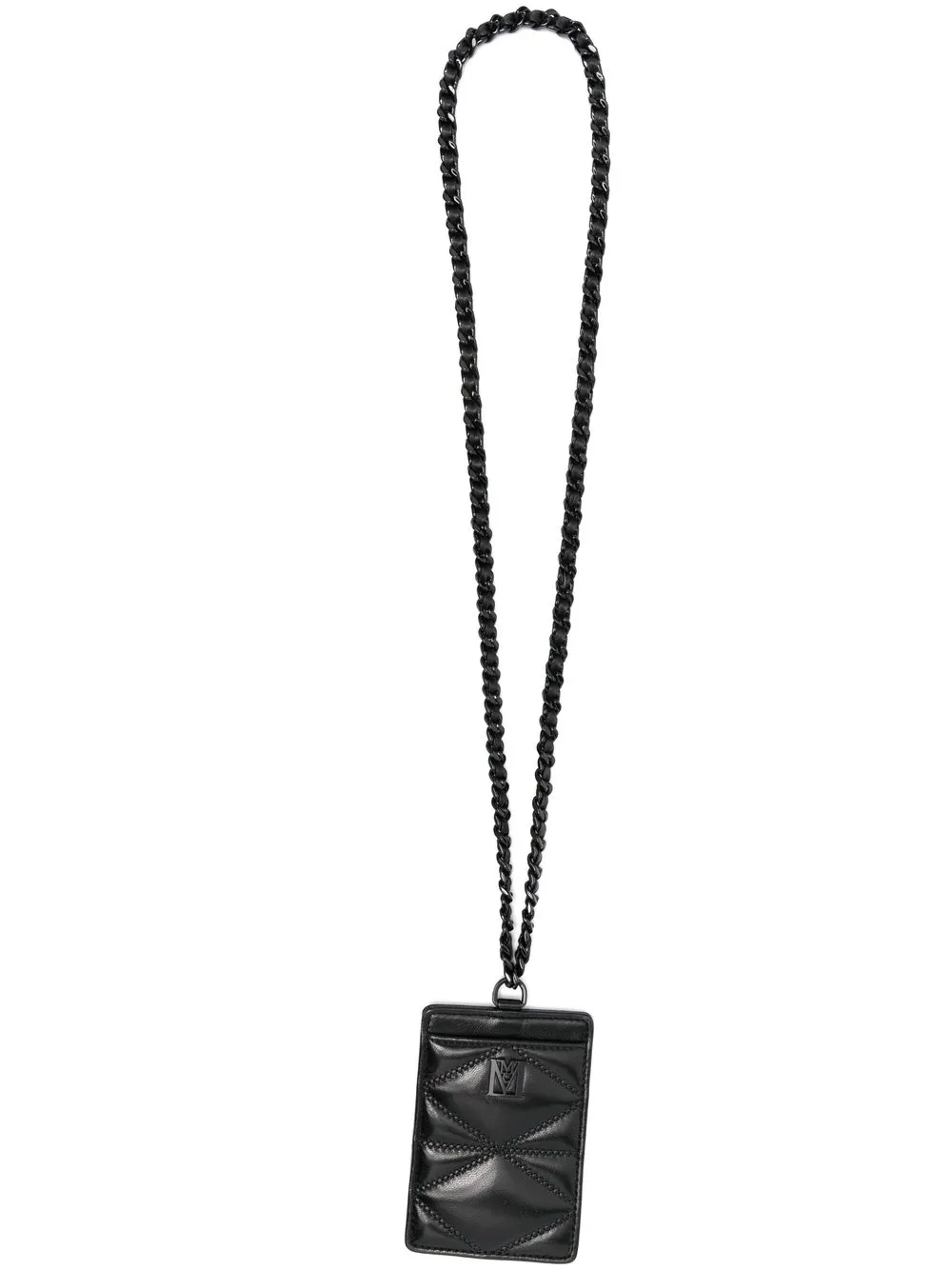 

MCM mini Travia chain cardholder - Black