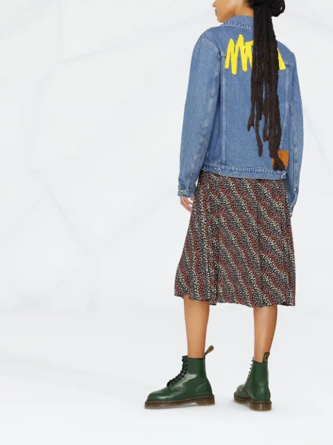 MCM logo-patch Denim Jacket - Farfetch