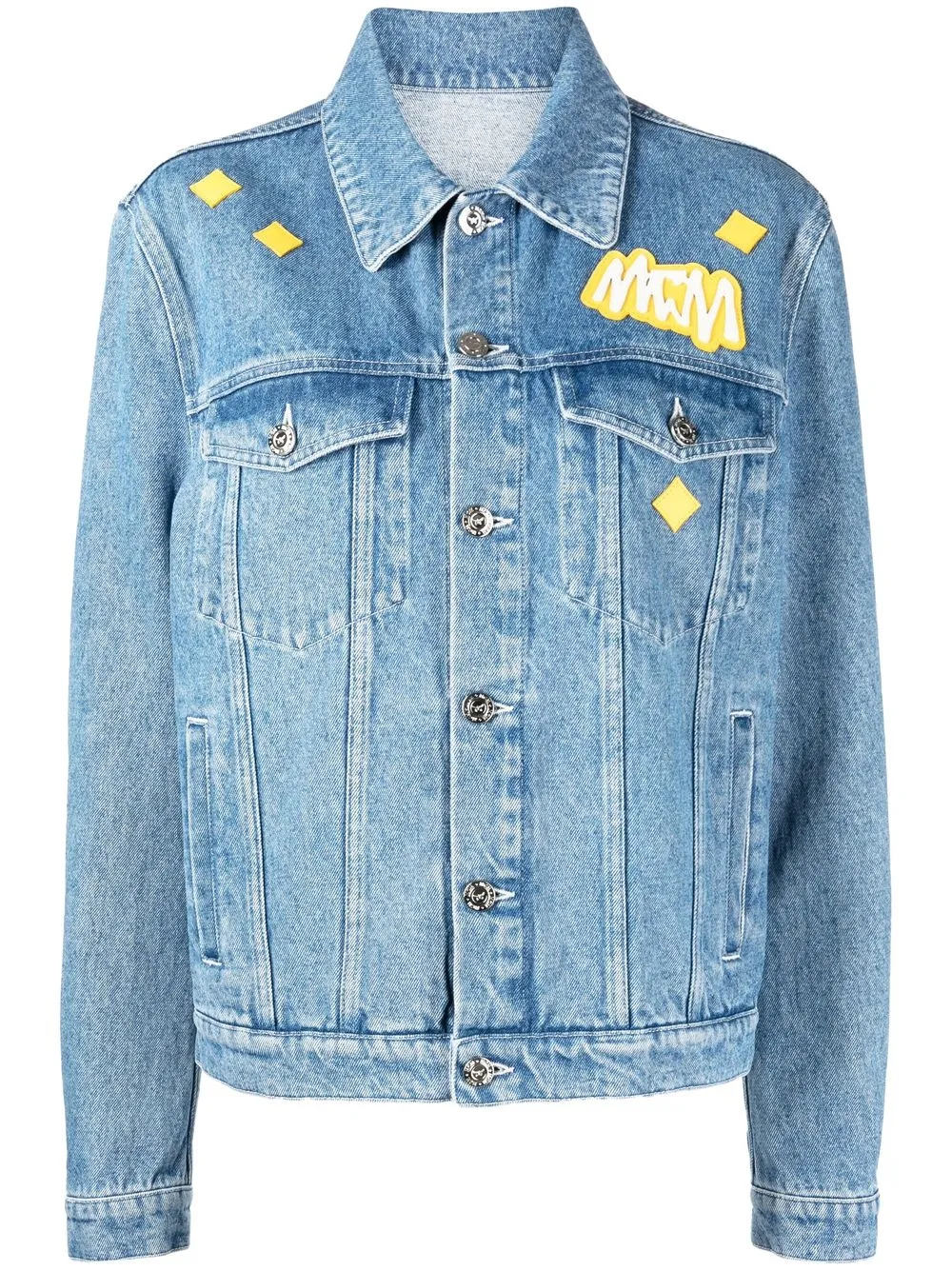 

MCM logo-patch denim jacket - Blue