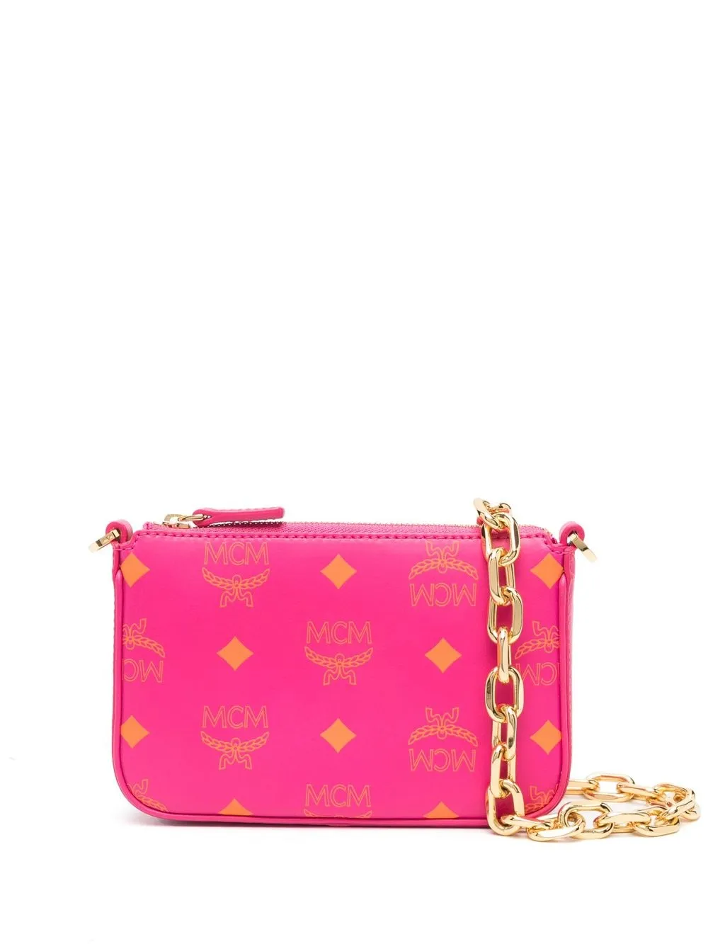 

MCM bolsa de hombro Visetos - Rosado