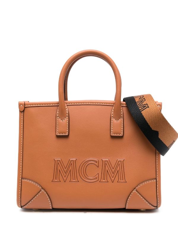 Mcm Mini Tote Bag In Brown