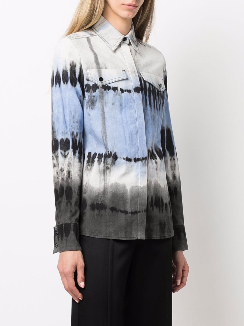 фото Genny tie-dye print denim shirt