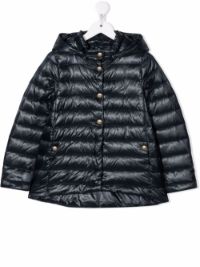 ＜Farfetch＞ Herno Kids ロゴ パデッドジャケット - ブルー画像