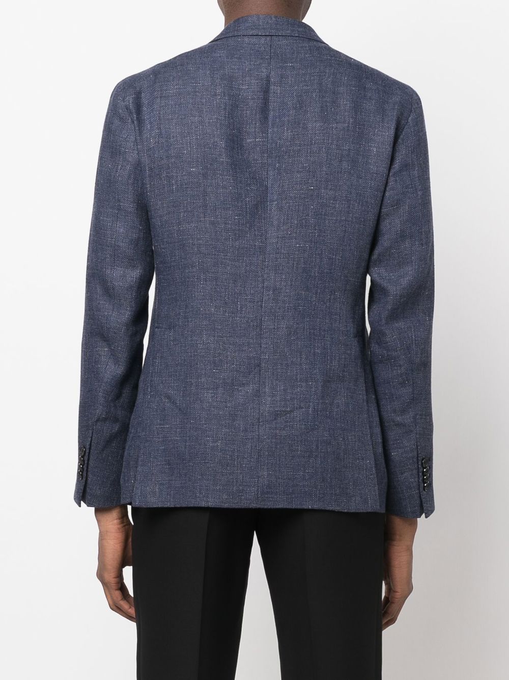 Tagliatore single-breasted wool-linen blazer Men