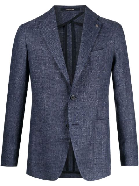 Tagliatore single-breasted wool-linen blazer Men