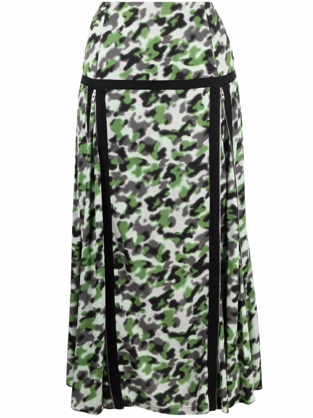 

Kenzo falda recta con motivo militar - Verde