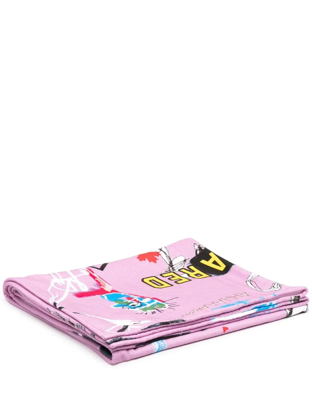 

Dsquared2 graphic-print cotton blanket - Pink