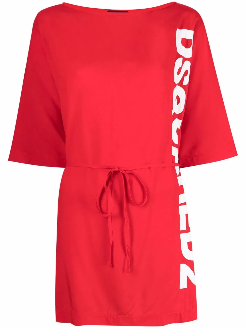 

Dsquared2 vestido con logo estampado - Rojo