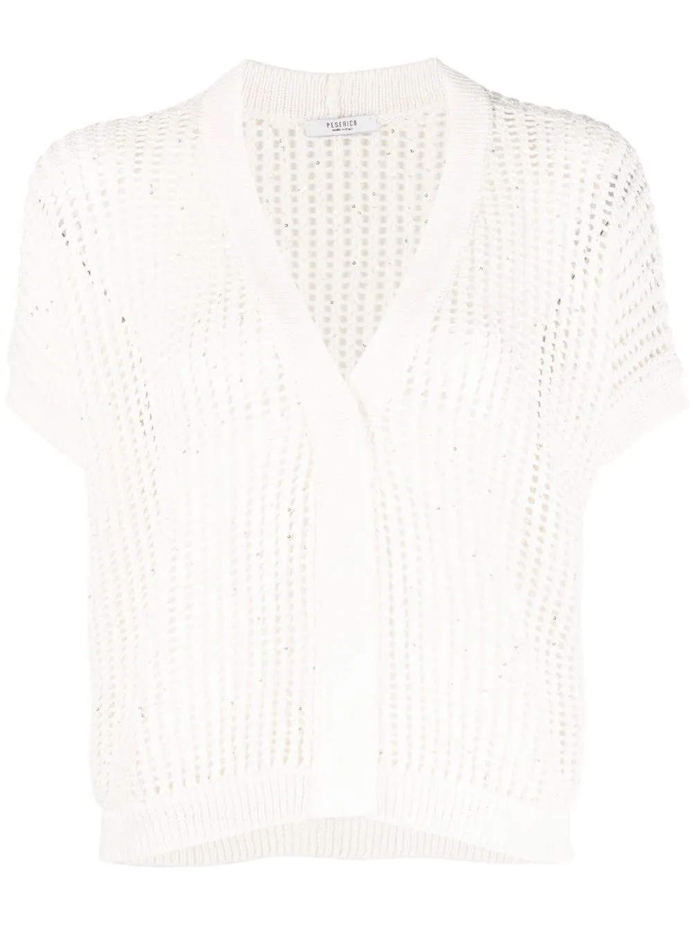 

Peserico honeycomb-knit top - White