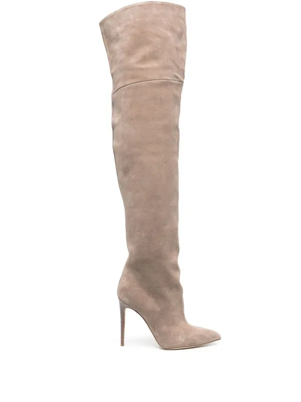 Paris Texas スエード ニーハイブーツ Farfetch