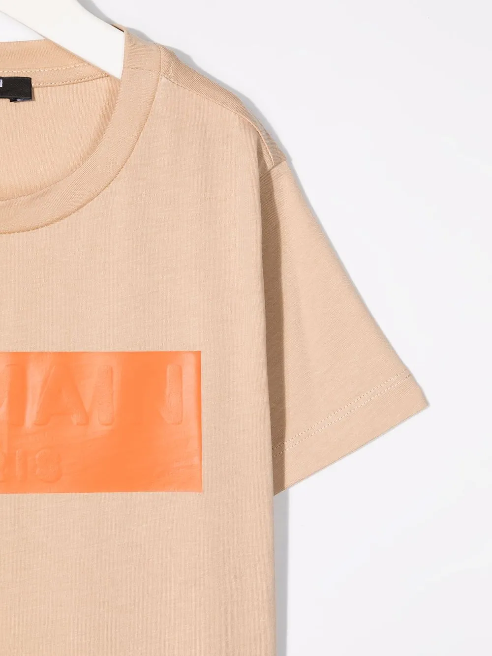  Balmain Kids Embossed-logo T-shirt - Neutrals 