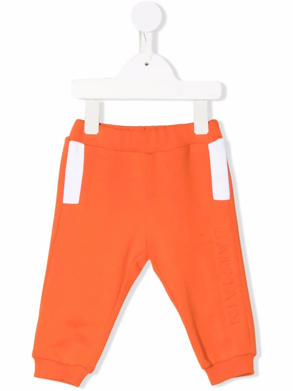 

Balmain Kids embossed-logo joggers - Orange