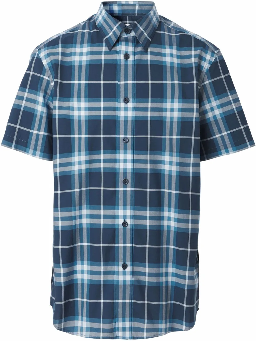 

Burberry checked short-sleeve shirt - Blue