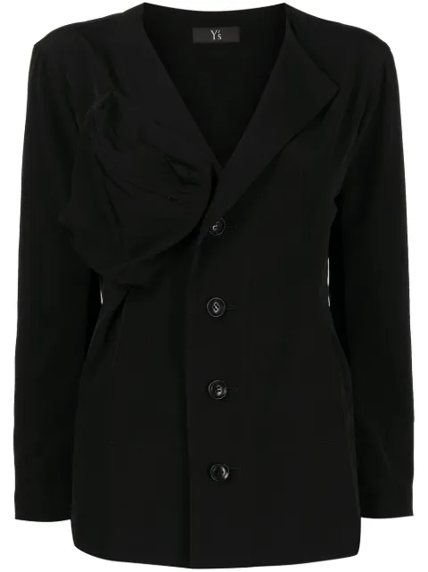 Y's ruched-detail jacket