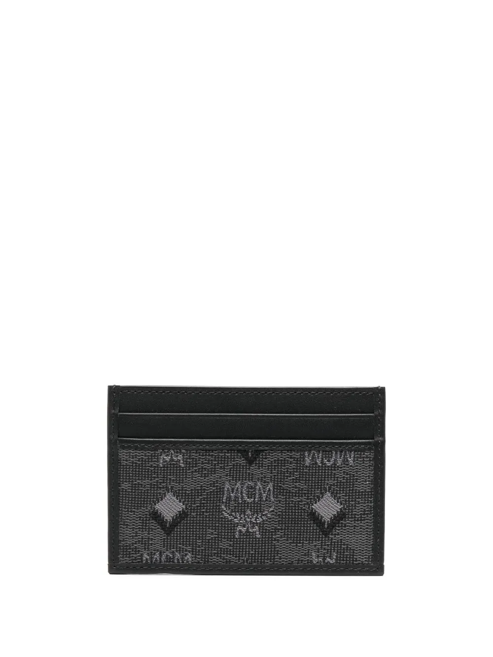 

MCM tarjetero con logo en jacquard - Negro