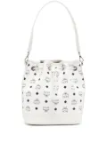 MCM medium Dessau logo-print bucket bag - White