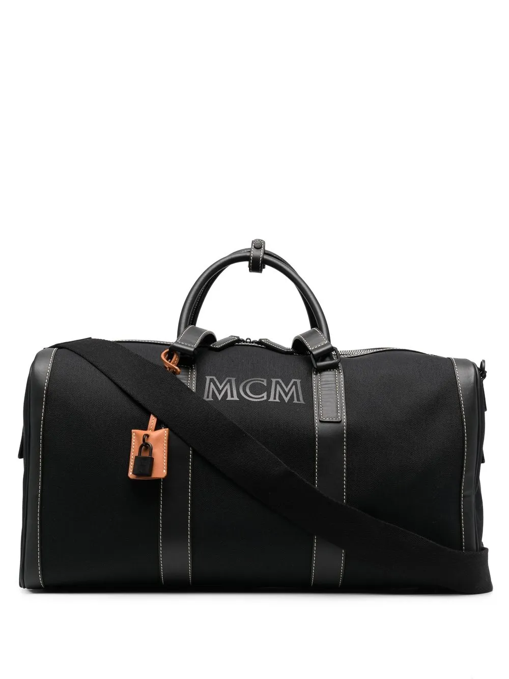 

MCM large Ottomar canvas duffle bag - Black