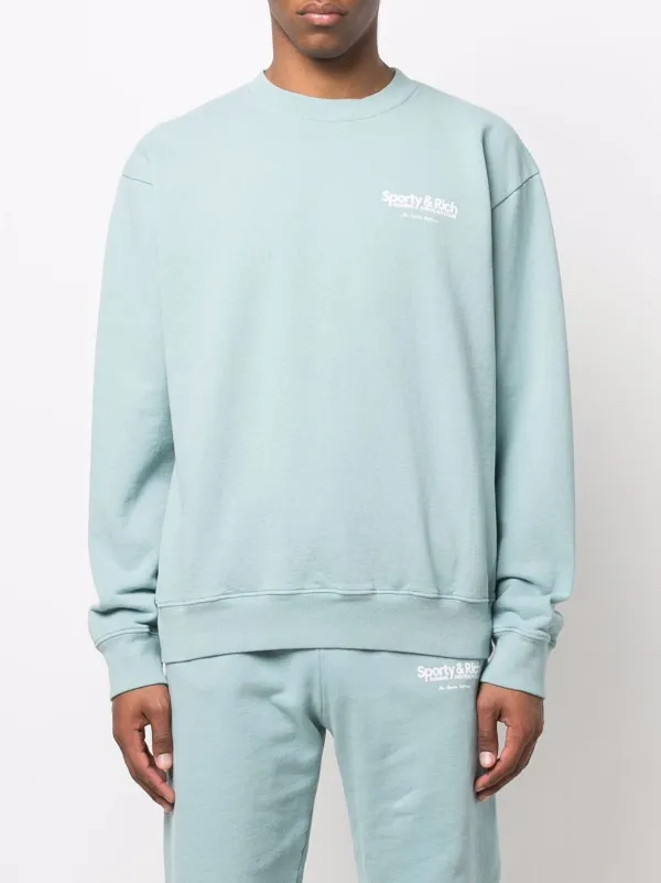 Sporty & Rich Monaco モナコ ロゴ スウェットシャツ セージ色