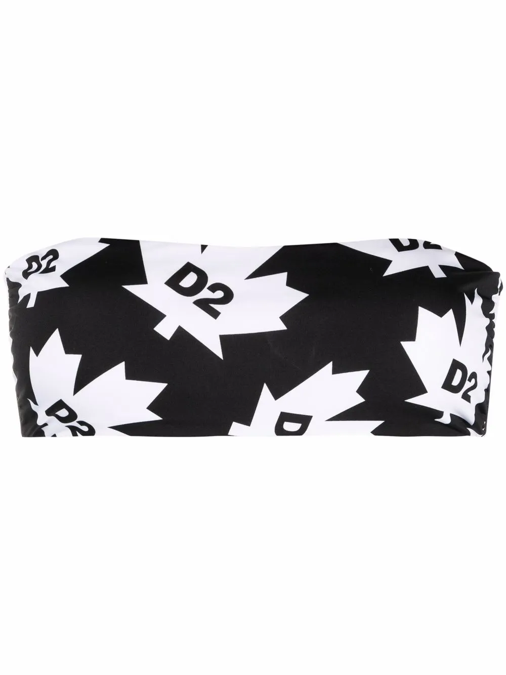 

Dsquared2 logo-print bandeau bikini top - Black