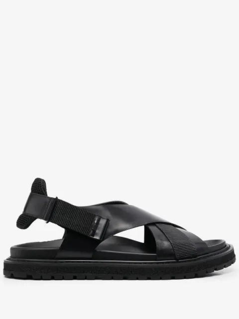 Premiata crossover-strap leather sandals 
